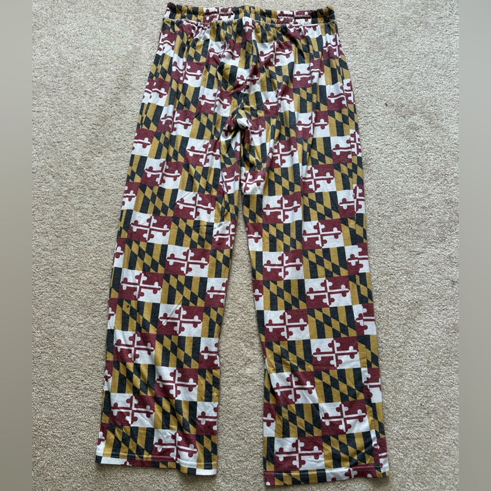 Patterned Lounge Pants with Maryland Flag Design